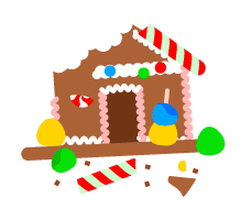 Smashed Gingerbread House